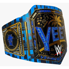YEET Heavyweight Wrestling Championship Belt by ChampHubs featuring bold blue YEET lettering, detailed gold-tone plates, and a striking championship design, perfect for wrestling fans, collectors, and championship memorabilia enthusiasts.