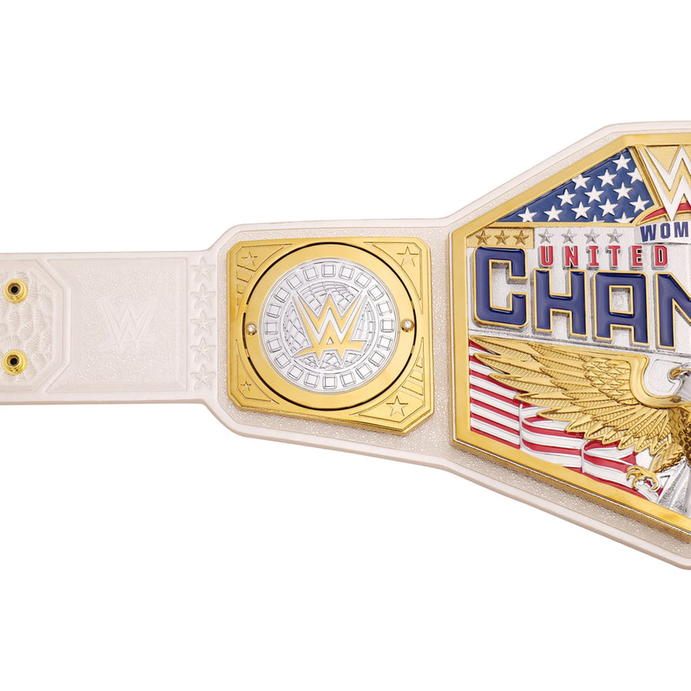 Women's United States Champion championship belt with gold, silver, and red detailing, American flag design, and eagle emblem