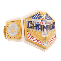 Women's United States Champion championship belt with gold, silver, and red detailing, American flag design, and eagle emblem