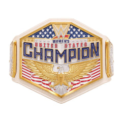 Women's United States Champion championship belt with gold, silver, and red detailing, American flag design, and eagle emblem