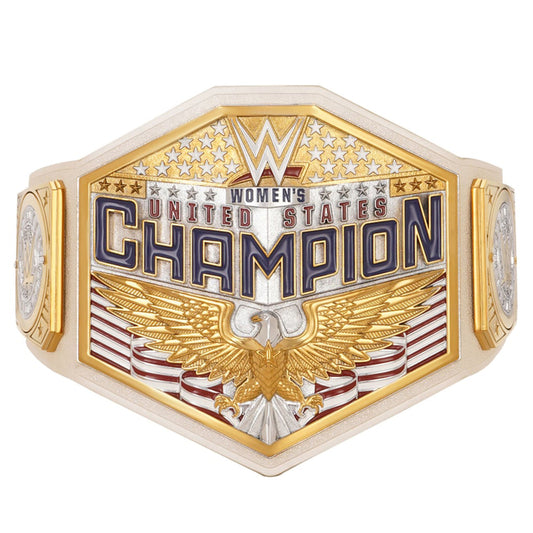 Women's United States Championship Belt by ChampHubs featuring detailed championship plates and a premium design, perfect for WWE wrestling fans, belt collectors, and championship memorabilia enthusiasts.